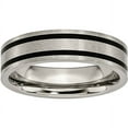 thumbnail image 1 of Titanium Brushed Enameled Flat 6mm Band, 1 of 10