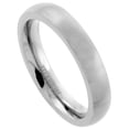 thumbnail image 1 of Titanium Brushed Finish Domed Thumb Wedding Band Ring 4mm, 1 of 1