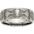 thumbnail image 1 of Titanium Brushed Laser Design 8mm Band (Size 8.5) Made In China tb26a-8.5, 1 of 5
