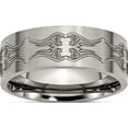 thumbnail image 1 of Titanium Brushed Laser Design 8mm Flat Band (Size 11.5) Made In China tb33a-11.5, 1 of 5