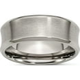 thumbnail image 1 of Titanium Brushed & Polished Concave 8mm Beveled Edge Band (Size 14) Made In China tb47-14, 1 of 5