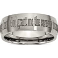 thumbnail image 1 of Titanium Brushed Serenity Prayer Laser Design 8mm Band (Size 10) Made In China tb26g-10, 1 of 5