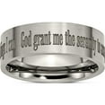 thumbnail image 1 of Titanium Brushed Serenity Prayer Laser Design 8mm Flat Band (Size 11.5) Made In China tb33g-11.5, 1 of 5