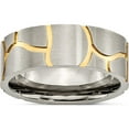 thumbnail image 1 of Titanium Brushed Yellow Ip-Plated 8mm Grooved Band (Size 10) Made In China tb273-10, 1 of 5