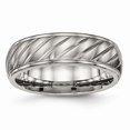 thumbnail image 1 of Titanium Brushed and Polished Grooved Ring Size: 13; for Adults and Teens; for Women and Men, 1 of 6