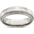 thumbnail image 1 of Titanium BrushedPolished w/Sterling Silver 6mm Band, 1 of 5