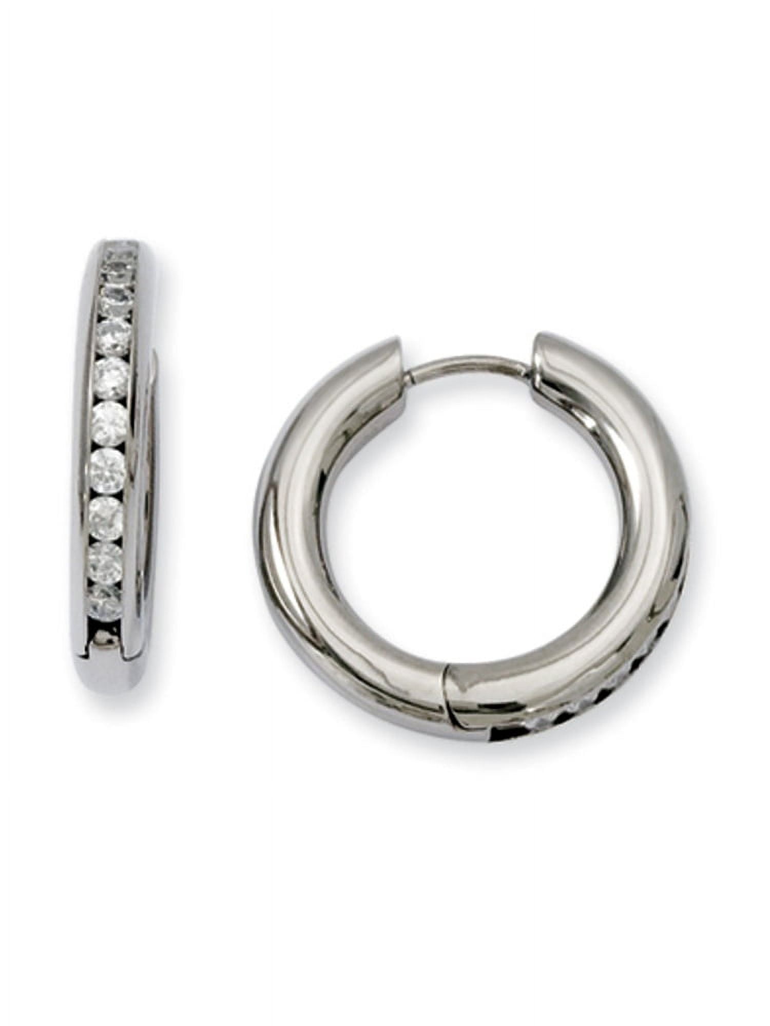 Titanium hinged clearance hoop earrings