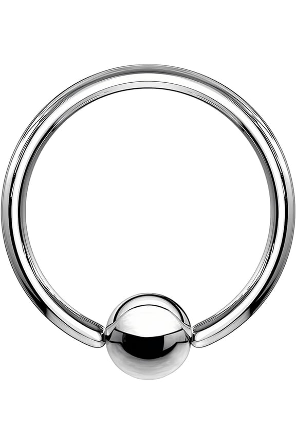 Titanium Captive Bead Ring in Classic Minimalist Style, Septum Ring Piercing Jewelry Nose Clicker Daith Earring Hoop[l617]