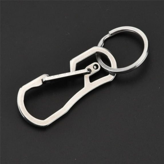 Titanium Carabiner Key Chain Holder Titanium Heavy Duty Carabiner Keychain EDC Quick Release Hooks With Titanium Key Ring