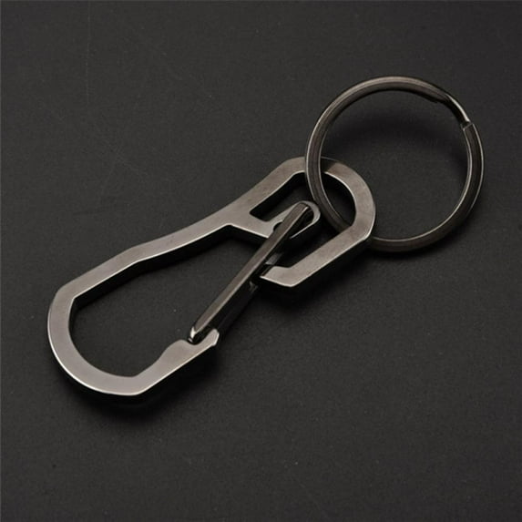 Titanium Carabiner Key Chain Holder Titanium Heavy Duty Carabiner Keychain EDC Quick Release Hooks With Titanium Key Ring