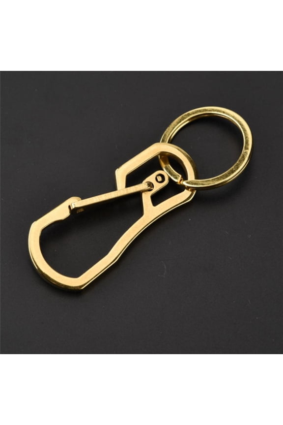 Titanium Carabiner Key Chain Holder Titanium Heavy Duty Carabiner Keychain EDC Quick Release Hooks With Titanium Key Ring
