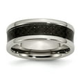 thumbnail image 1 of Titanium Carbon Fiber 8mm Band Ring - Size 13, 1 of 2