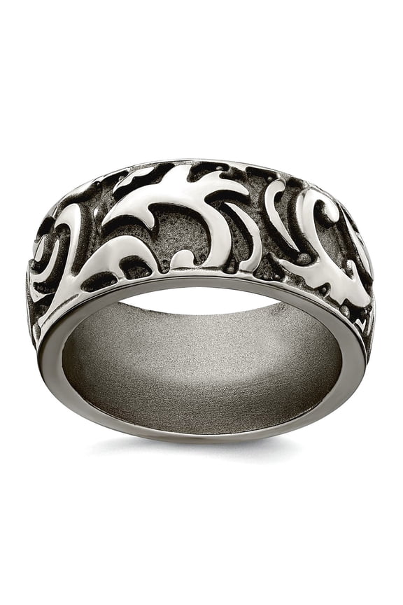 Titanium Casted 11mm Band Size 12 Ring for Women and Men - 6.9 Grams