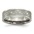 thumbnail image 1 of Titanium Celtic Knot 6mm Satin Wedding Ring Size 7, 1 of 5