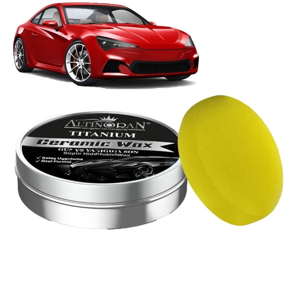 Titanium Ceramic Car Wax | Auto Polish Paste with Applicator Sponge | Car Paint Care for Scratch Repair, Gloss & Long-Lasting Protection | 100g