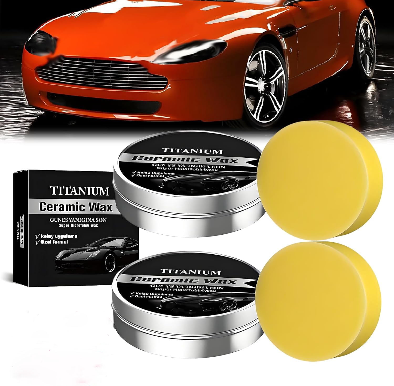 Color Titanium Scratch Repair Titanium Ceramic Car Wax - Polish & Protective Coating for All Car ...