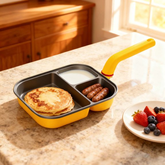 Titanium Ceramic Nonstick Skillet Large Capacity Induction Pan With Heat Handle