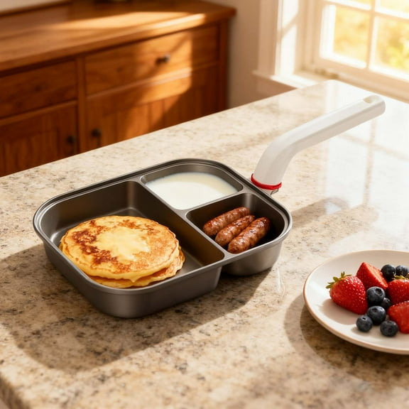 Titanium Ceramic Nonstick Skillet Large Capacity Induction Pan With Heat Handle