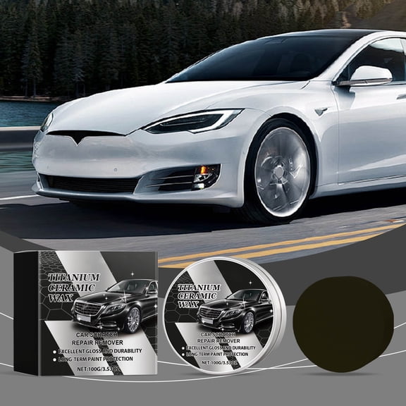 Titanium Ceramic Wax, 2025 New Car Care Polish Car Wax Ceramic Coating, Ceramic Wax for Cars Paint Care Long Lasting Protection (100g)