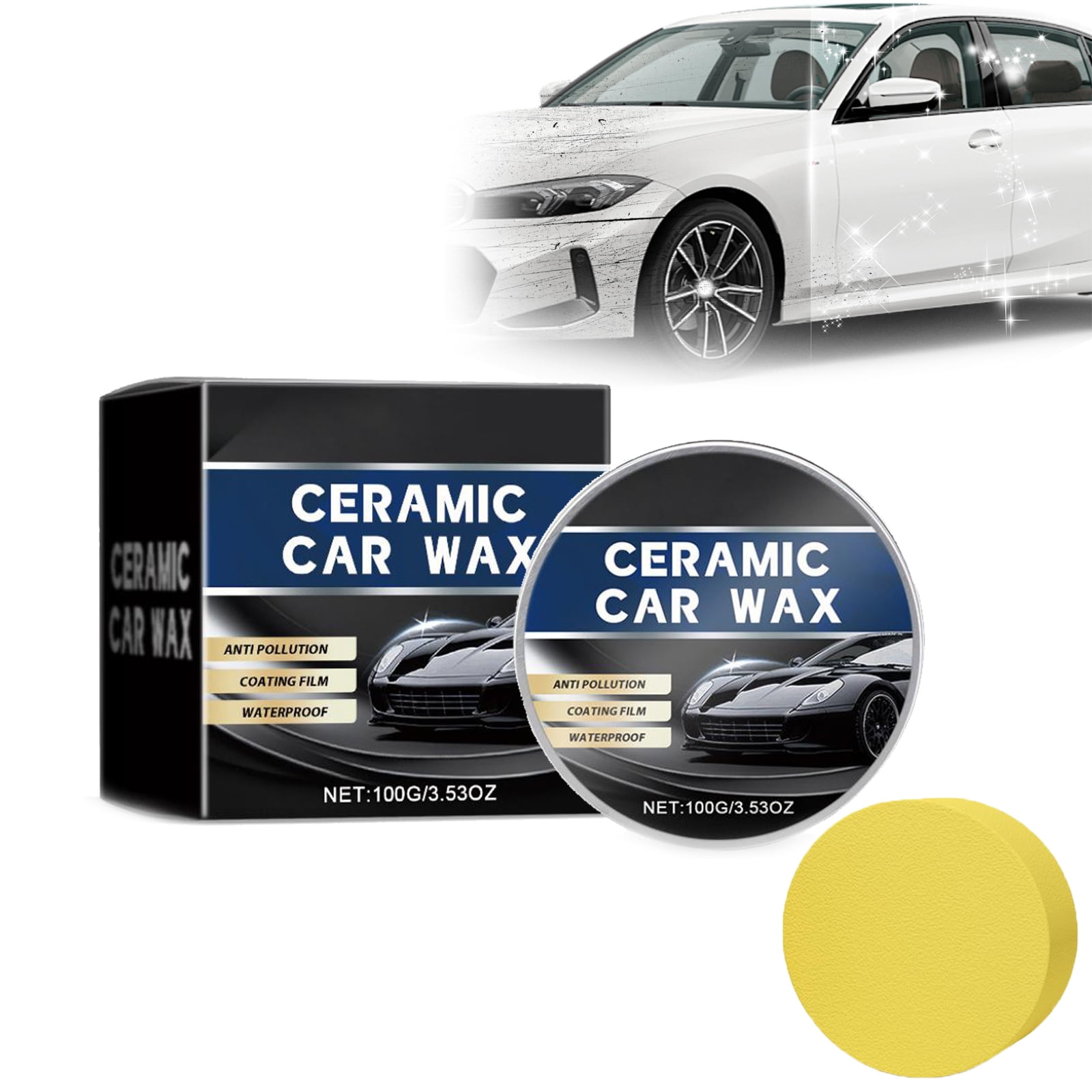 Titanium Ceramic Wax, Car Care Polish Auto Car Scratch Repair Remover Wax, Car Wax Ceramic Coating, Ceramic Wax for Cars Paint Care