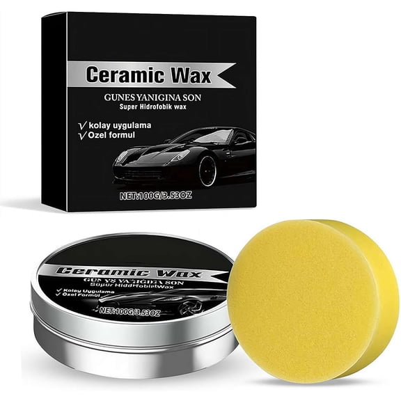 Titanium Ceramic Wax Cream, 2026 Upgrade Ceramic Wax, Car Scratch Remover Repair Paste Polish, Car Coating Polishing Waxes, Vehicle Paint Care, Lasting, Easy Application (1PC)