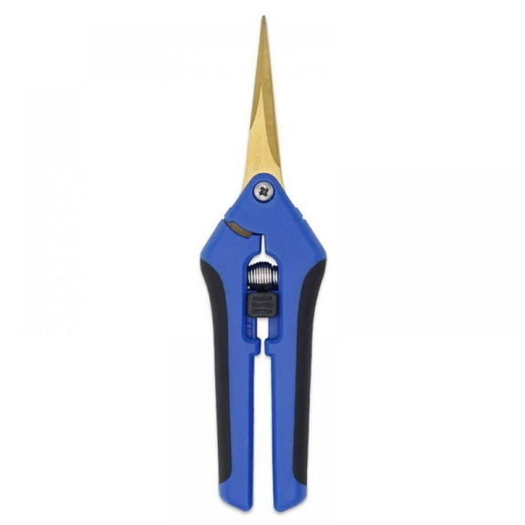 Titanium Coated Blades Gardening Scissors, Curved Precision Blades For Accurate Trimming, Ergonomic Design Reduces Strain, Spring Loaded For Easy Handling, Secure Easy Lock