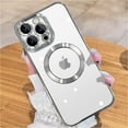 thumbnail image 1 of Titanium Color for iPhone 15 Pro Case with Full Camera Protection [No.1 Strong N56 Magnets] [ Grade Drop Protection] for Magsafe Women Girls Men Phone Case (6.1")-White, 1 of 13