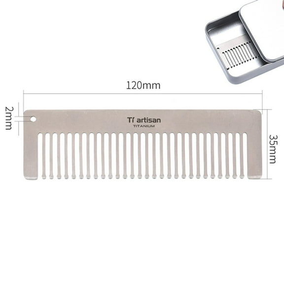 Titanium Comb Anti-Static Hair Beard Pocket Comb Camping Travel Tool Men Women