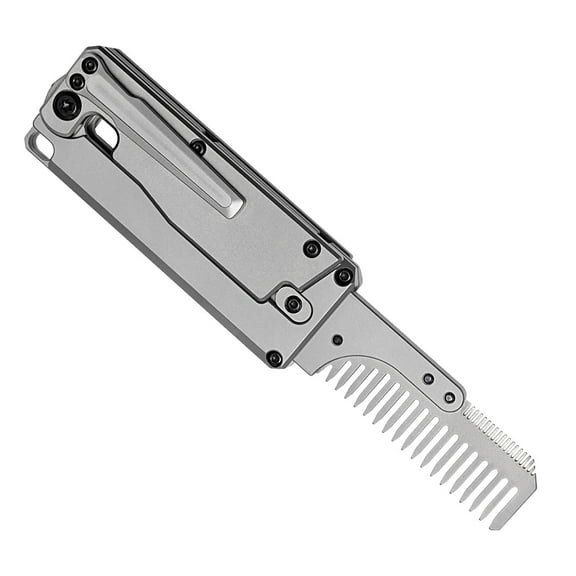 Titanium Comb Extremely Playful Practice Comb Handmade Mustache Comb Foldable Haircrush