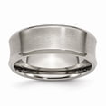 thumbnail image 1 of Titanium Concave 8mm Brushed Band Ring - Size 9.5, 1 of 2