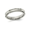 thumbnail image 1 of Gem & Harmony Titanium Concave Polished Wedding Band Ring (4.00 mm) for Women, 1 of 6