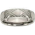 thumbnail image 1 of Titanium Criss-cross Design 6mm Brushed and Polished Band, 1 of 10