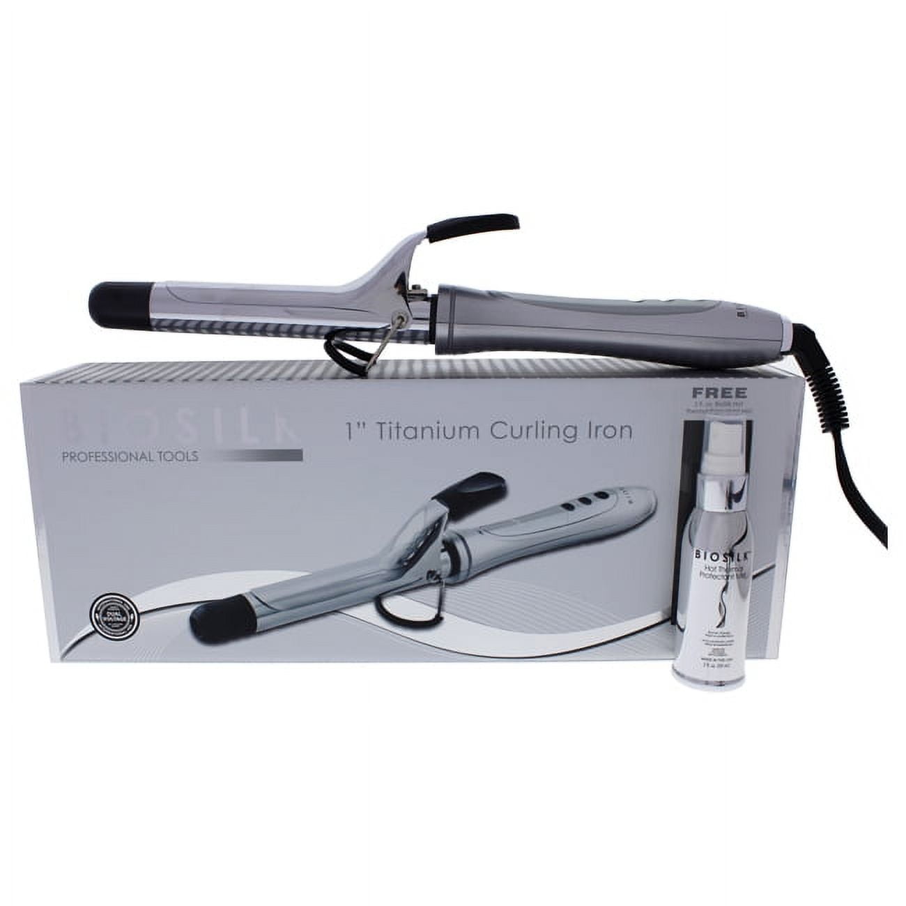 Titanium Curling Iron GF8130 Silver by Biosilk for Unisex 1