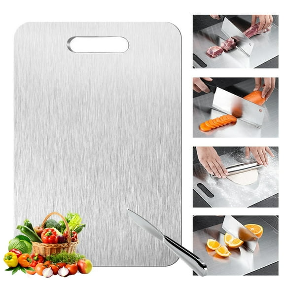Titanium Cutting Board-1 pack Titanium Cutting Boards for Kitchen/Double Sided Titanium Cutting Mat(L)