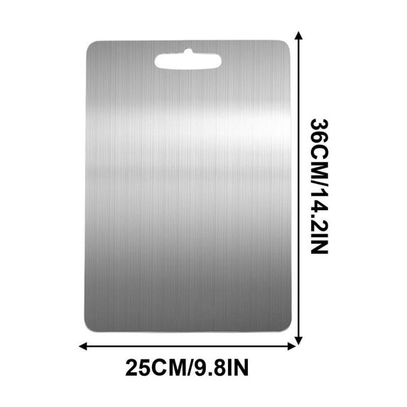 Titanium Cutting Board - 100% Pure Titanium Cutting Board for Kitchen -Double Sided Food-grade Titanium Cutting Board For Meats Vegetable and Fruits (14 * 10 Inches)