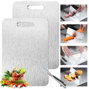 Titanium Cutting Board-2 pack Titanium Cutting Boards for Kitchen Double Sided Titanium Cutting Mat2P-S