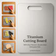 Titanium Cutting Board - 15L x 11W, Double Sided, Non-Toxic, Hygiene, Durable, Dishwasher Safe
