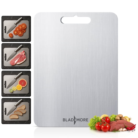 Titanium Cutting Board – Pure Titanium, Double-Sided, Food-Grade Chopping Board for Meat, Vegetables & Fruit 250*150*1.2mm Thick, Durable & Rust-Resistant