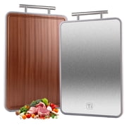 Pinbebor Titanium Cutting Board, Double-Sided Ebony Wood Cutting Board for Kitchen,Gift for Home Cooks Housewarming