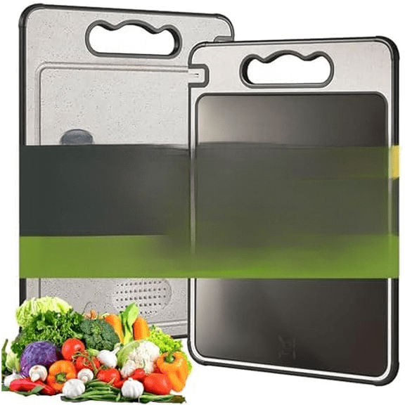 Titanium Cutting Board with Knife Sharpener  4-in-1 Double-Sided Non-Slip Chopping Board for Meat & Vegetables (14.3 x 9.7)$$Home Decor, Kitchen, & Other