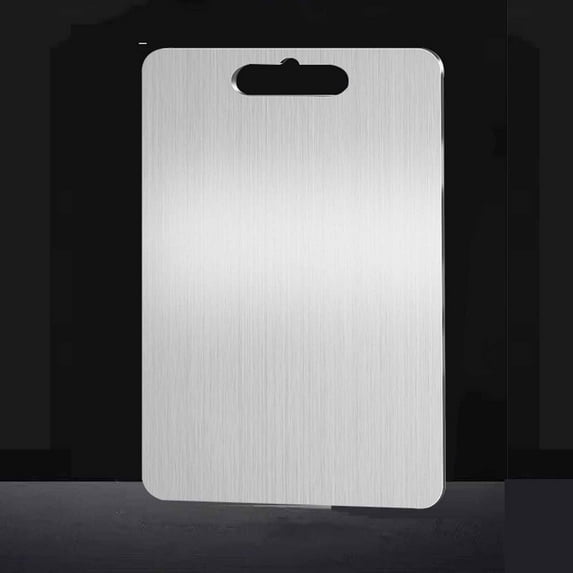 Titanium Cutting Board, Steel Cutting Boards for Kitchen, Double-Sided Stainless Steel Cutting Board 316 for Cutting Vegetables Meat (A)
