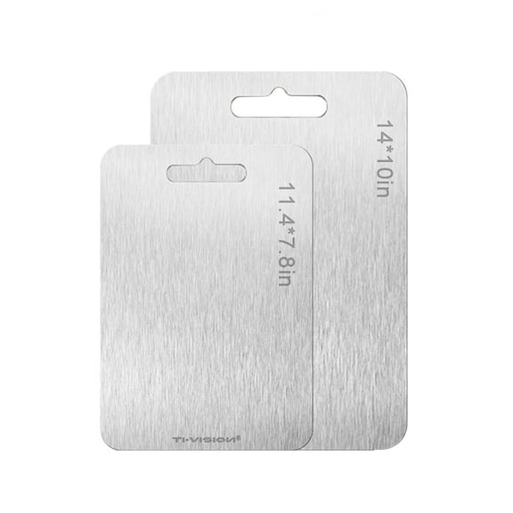 Titanium Cutting Board for Kitchen  High-Performance Sleek Durable Rust-Proof Ideal for Meat Veggies Every Meal 11.4x7.8inch