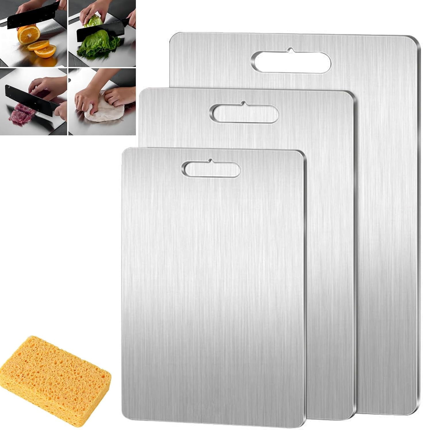 Titanium Cutting Boards for Kitchen – 100% Pure Titanium & Stainless Steel Double-Sided, Yamato Cutting Board, Yamato Pure Titanium Cutting Boards for Kitchen (15.35 * 11.02in) - Walmart.com