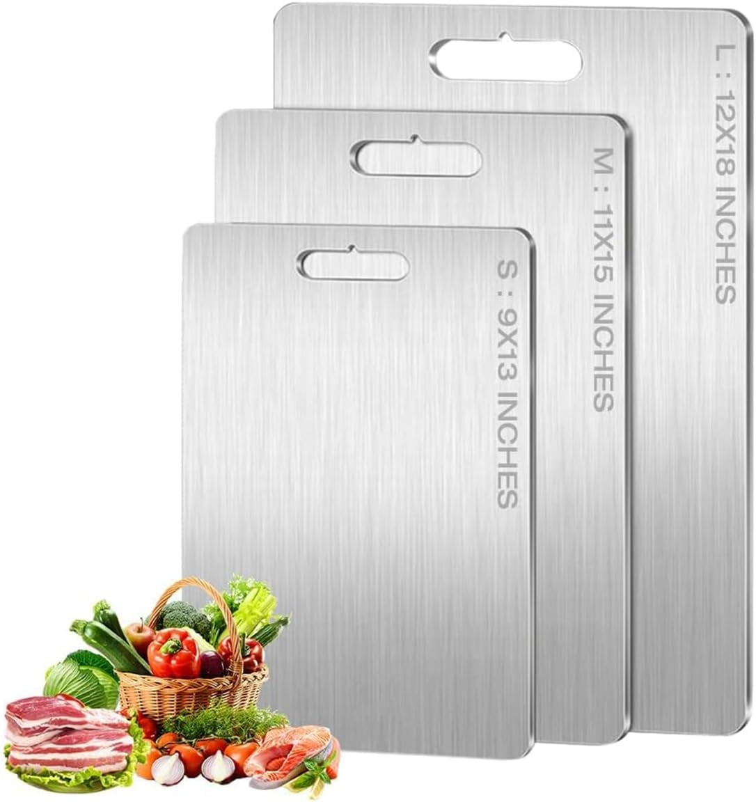 Titanium Cutting Boards for Kitchen, Stainless Steel Chopping Boards for Kitchen, Dishwasher Safe Double-Sided Food Grade Cutting Board, Metal Chopping Boards for Meat Fruit & vegetable - Walmart.com