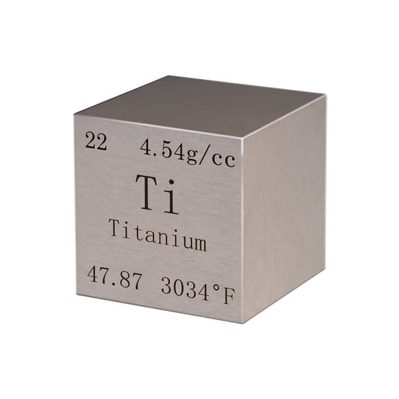 Titanium Density Cube 1 inch Pure Ti Element Metal Block for Collectors