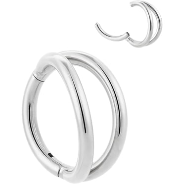 Oyaface 16G Stainless Steel Seamless Nose Ring Hoop – Hinged Clicky For Septum, Ear Cartilage (Unisex, 1pc)
