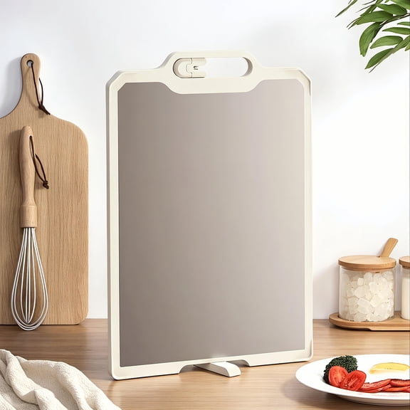 Titanium Double-Sided Cutting Board 16" x 11", Scratch-Resistant Chopping Board with PP + Wheat Straw Backing, Dishwasher Safe, Self-Standing Design
