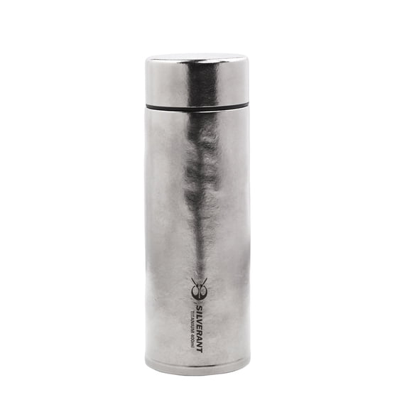 SILVERANT Brand Titanium Double-Wall Insulated Thermos Flask 400ml/14fl oz