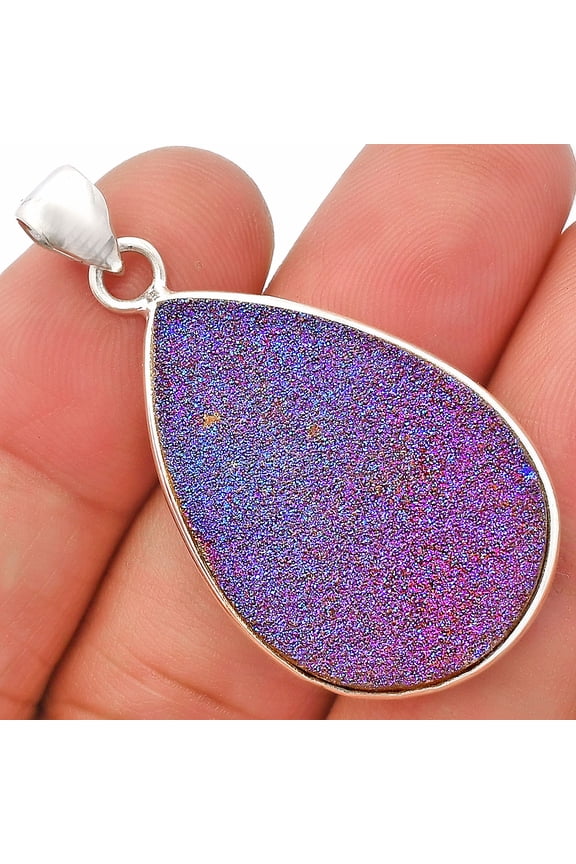 Titanium Druzy 925 Sterling Silver Pendant Jewelry P-1001 SDP148153