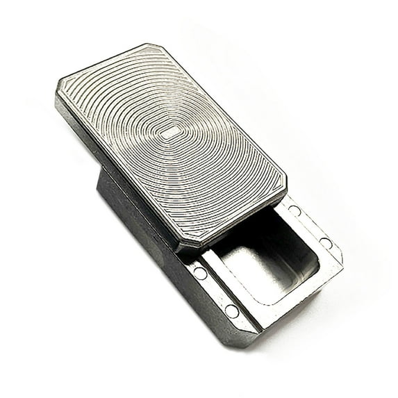 Titanium EDC Teardrop Pattern Storage Box, Fidget Slider Case, Finger Push Decompression, Multi-Function Container for Ring, Necklace, Candy, Pill, Medicine, Small Photo, Stone Washed